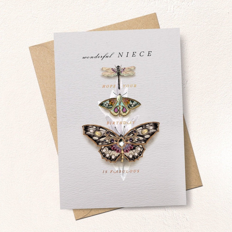 Niece Birthday Butterflies Greeting Card | Putti Celebrations