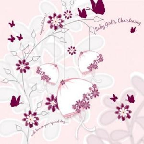 "Baby Girl's Christening" Greeting Card