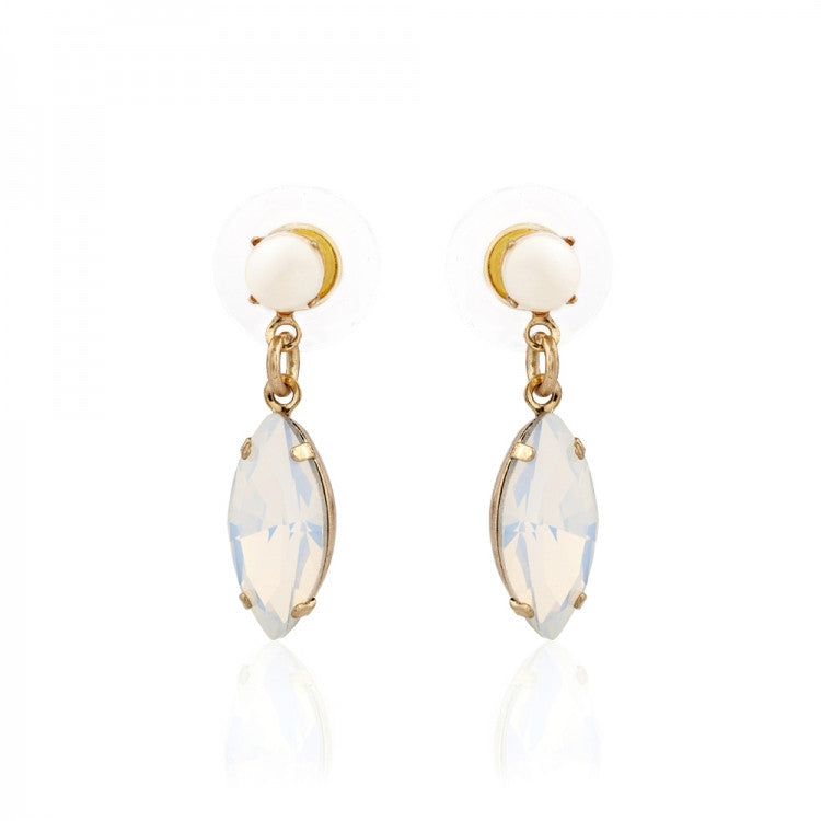 Lovett & Co. Pearl Navette Drop Earring  - White Opal, L&C-Lovett & Co., Putti Fine Furnishings