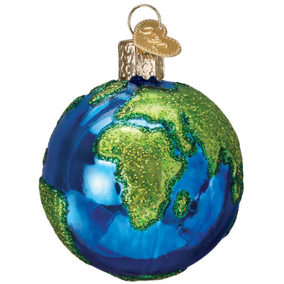 Old World Christmas Planet Earth Glass Ornament