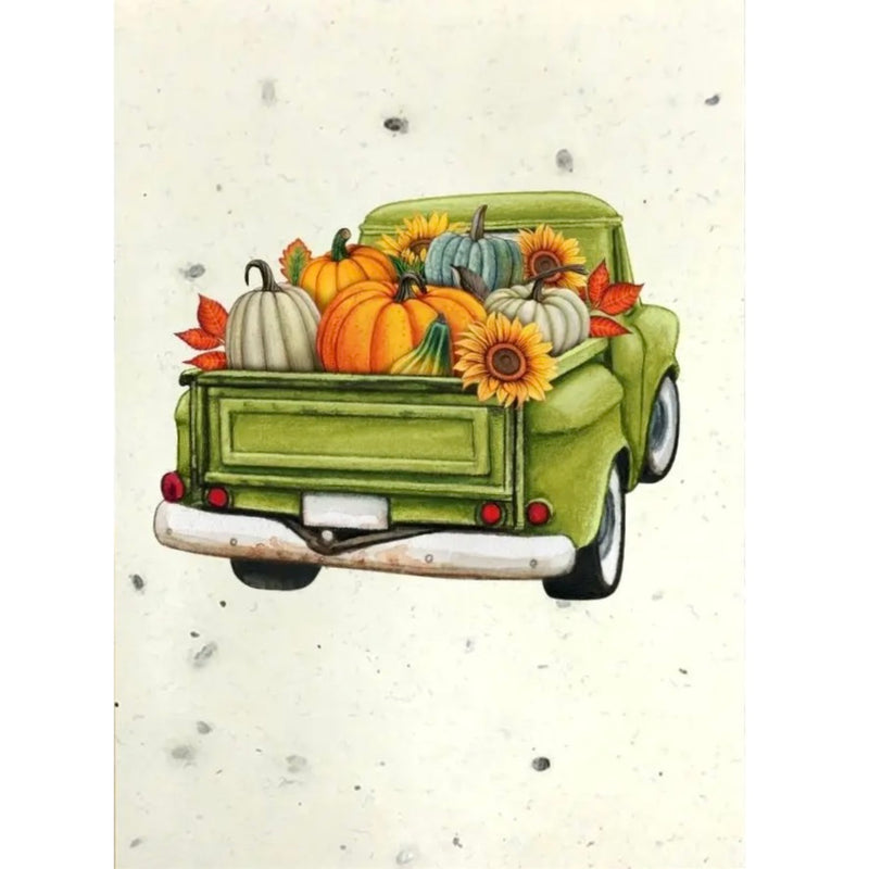 Pumpkins Truck Plantable Seed Card | Putti Fine Furnishings
