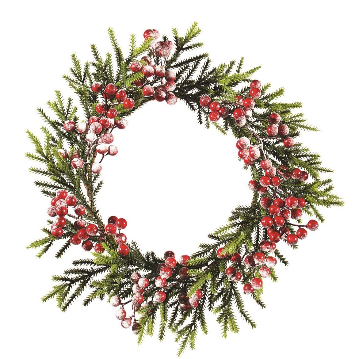 Juniper with Red Berries Wreath  | Putti Christmas 
