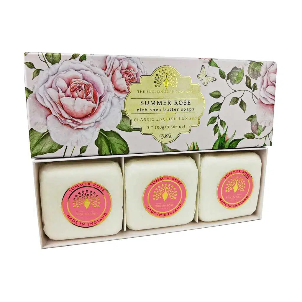 Summer Rose Boxed Soap - Set of 3
