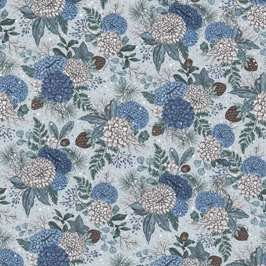 The Art File Winter Floral Christmas Wrapping Paper Roll | Putti