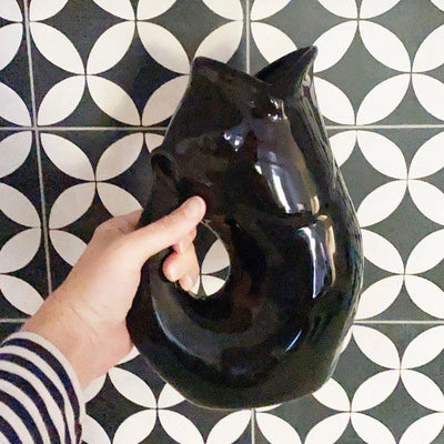 Black GurglePot Gurgle Pot Fish Pitcher | Putti Fine Furnishings Canada