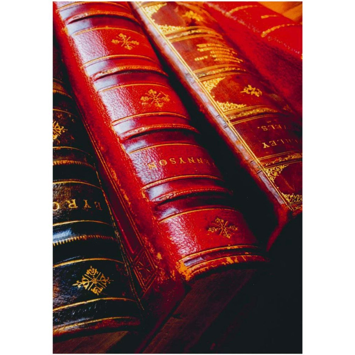 Antique Leather Books Greeting Card