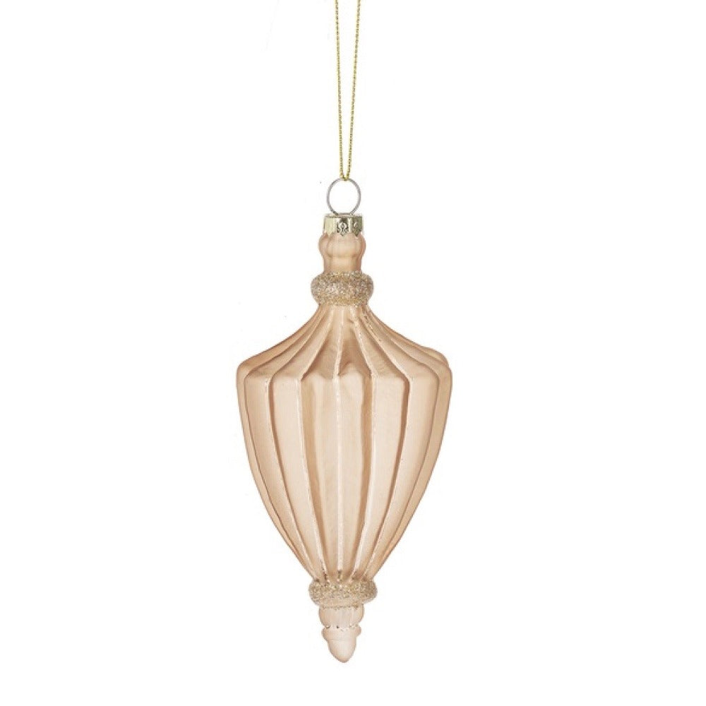 Vintage Blush Finial Drop Ornament | Putti Christmas Celebrations