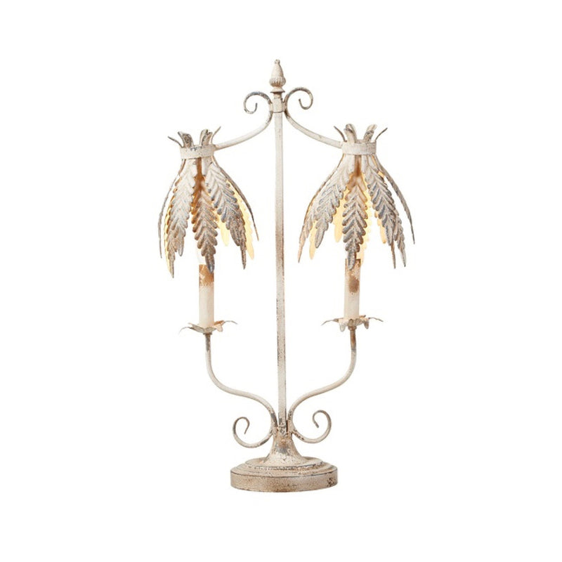 Double Laurel Leaf Shade Table Lamp