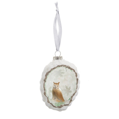 Woodland Scenic Owl Glass Ornament