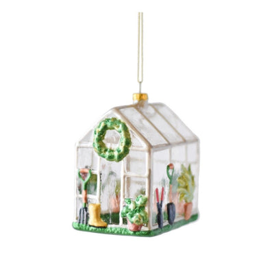 Greenhouse Glass Ornament - Silver