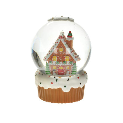 Gingerbread House Perpetual Snowglobe with Light