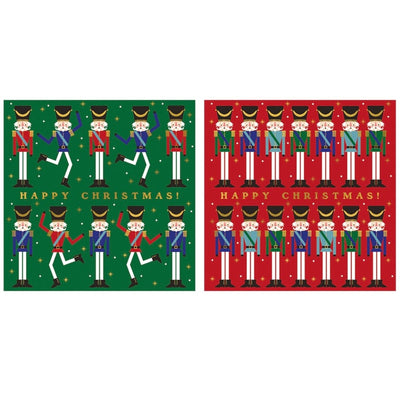 Dancing Nutcrackers "Merry Christmas" Greeting Card Wallet