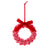 Red and White Peppermint Wreath Clay Dough Ornament