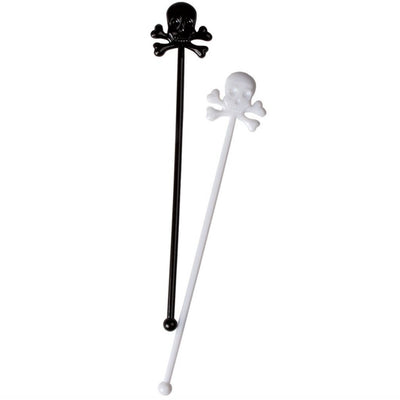 Black and White Skull and Crossbone Retro Cocktail Stirrers, PP-Party Partners - Estelle Gifts, Putti Fine Furnishings