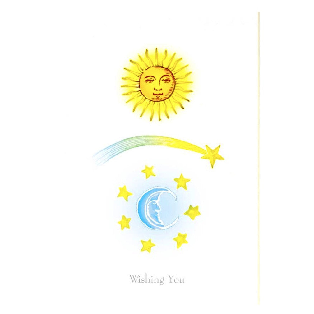 Sun Shooting Star Moon Greeting Card, Bella Flor, Putti Fine Furnishings