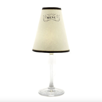 I Potter "Paris Menu" Translucent Wine Glass Shades, Board and Batten, Putti Fine Furnishings