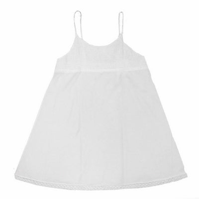 Victoriana "Angelina" Short White Smocked Bodice Nightgown, VI-Victoriana Imports, Putti Fine Furnishings