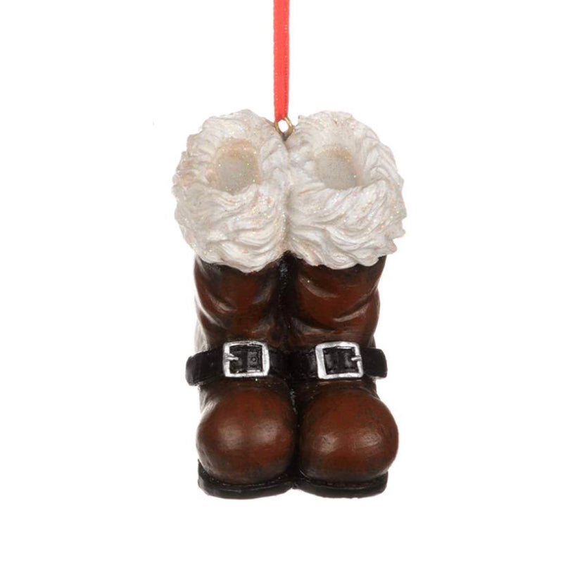  Brown Santa Boots Ornament, CT-Christmas Tradition, Putti Fine Furnishings