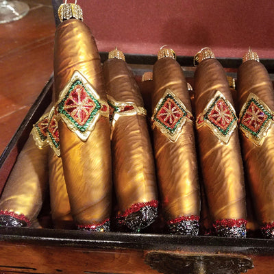 Old World Christmas Cigar Glass Ornament