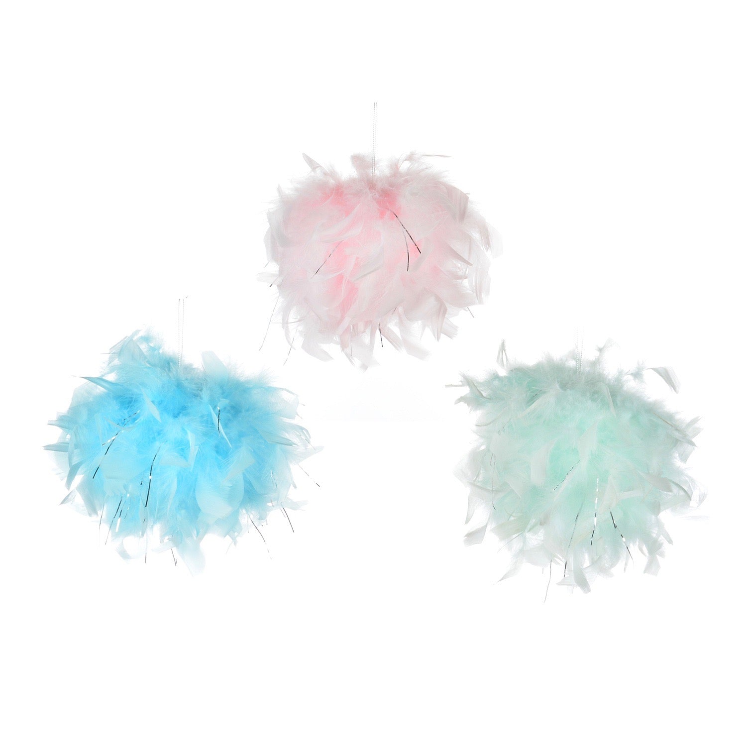 Blue Feather Pom Pom | Putti Celebrations