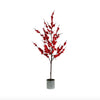 Red Berry Tree in Metal Pot