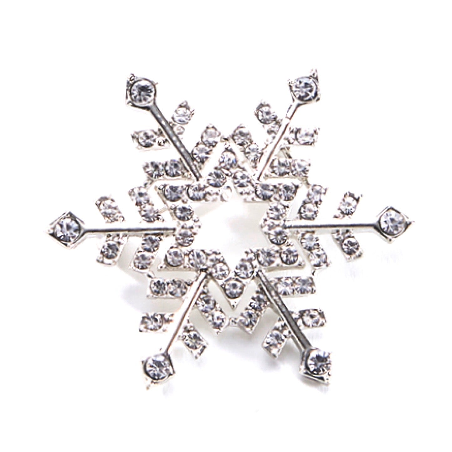 Crystal Snowflake Christmas Brooch | Putti Fine Fashions