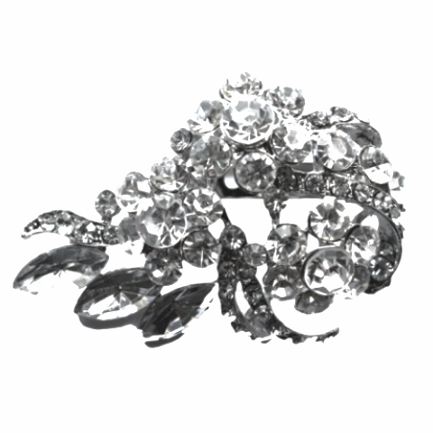 Miss Rose Sister Violet Vintage Style Diamante Broach - Large Flower Cluster, MRSV-Miss Rose Sister Violet, Putti Fine Furnishings