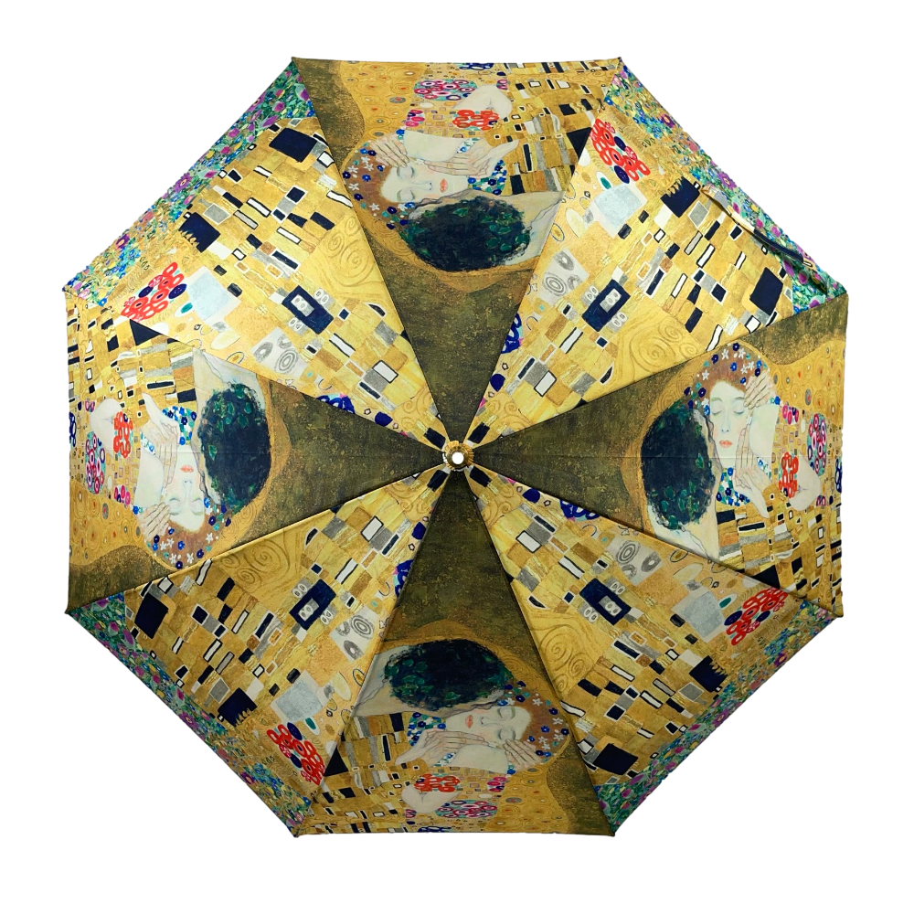 Soak London Classic Klimt The Kiss Walking Stick Umbrella | Putti Fine Fashions