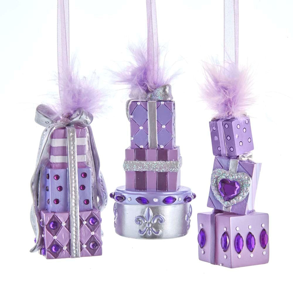 Kurt Adler Royal Splendor Stacked Presents Ornament | Putti Christmas