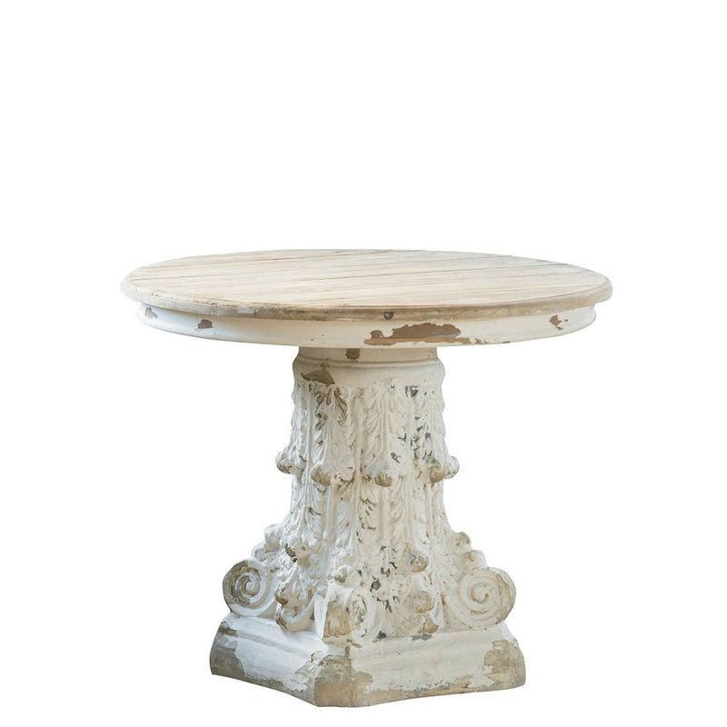 Sulivans Round Corinthian Column Pedestal Side Table - Putti Fine Furnishings
