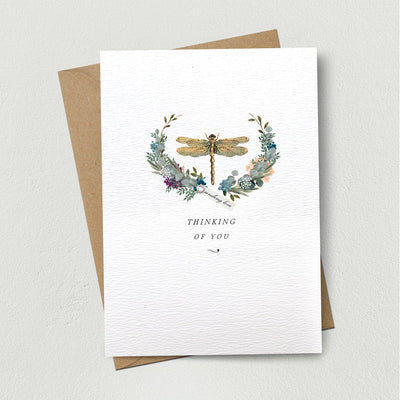 "Thinking of You" Dragonfly Greeting Card