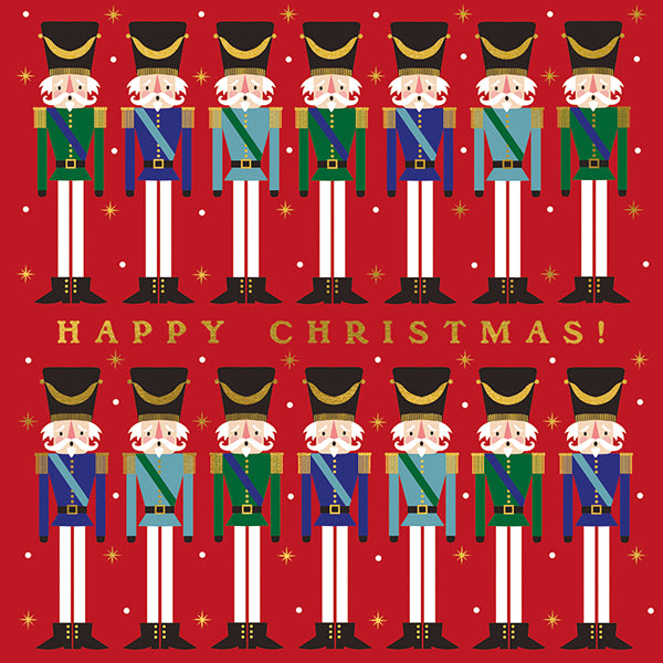 Dancing Nutcrackers "Merry Christmas" Greeting Card Wallet