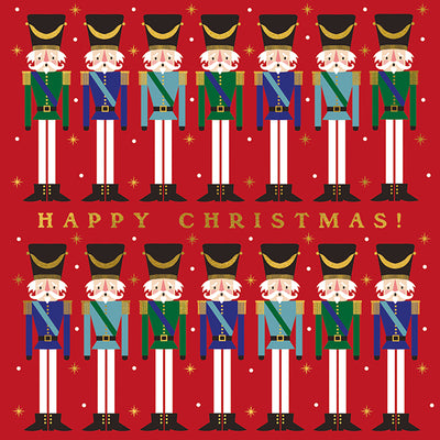 Dancing Nutcrackers "Merry Christmas" Greeting Card Wallet