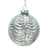 Siver with Embossed Swags Glass Ball Ornament