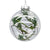 Clear with Mistletoe Glass Ball Ornament