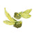 Chartreuse Green Feather Bird with Clip | Putti Christmas Canada 