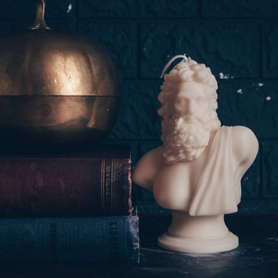 Zeus Bust Candle - Ivory | Putti Fine Furnishings