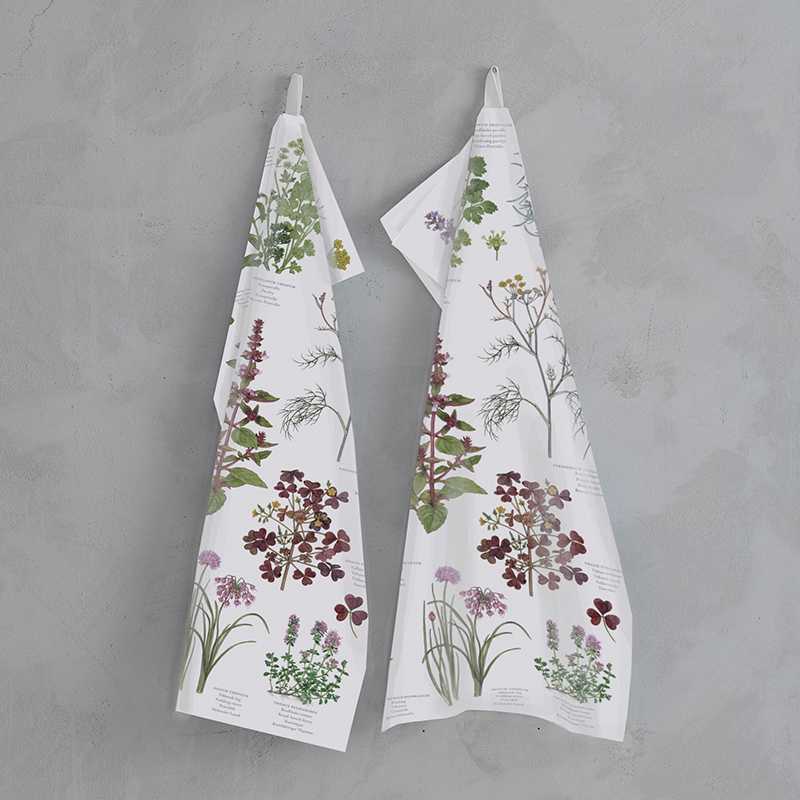 Herbs Organic Tea Towel | Putti Fine Furnishings Canada