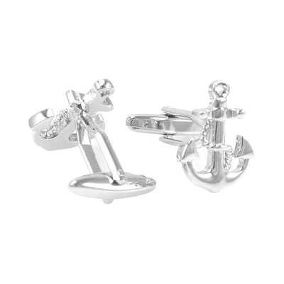 Glen Ogal Anchor Silver Cufflinks | Putti Fine Fashions Canada