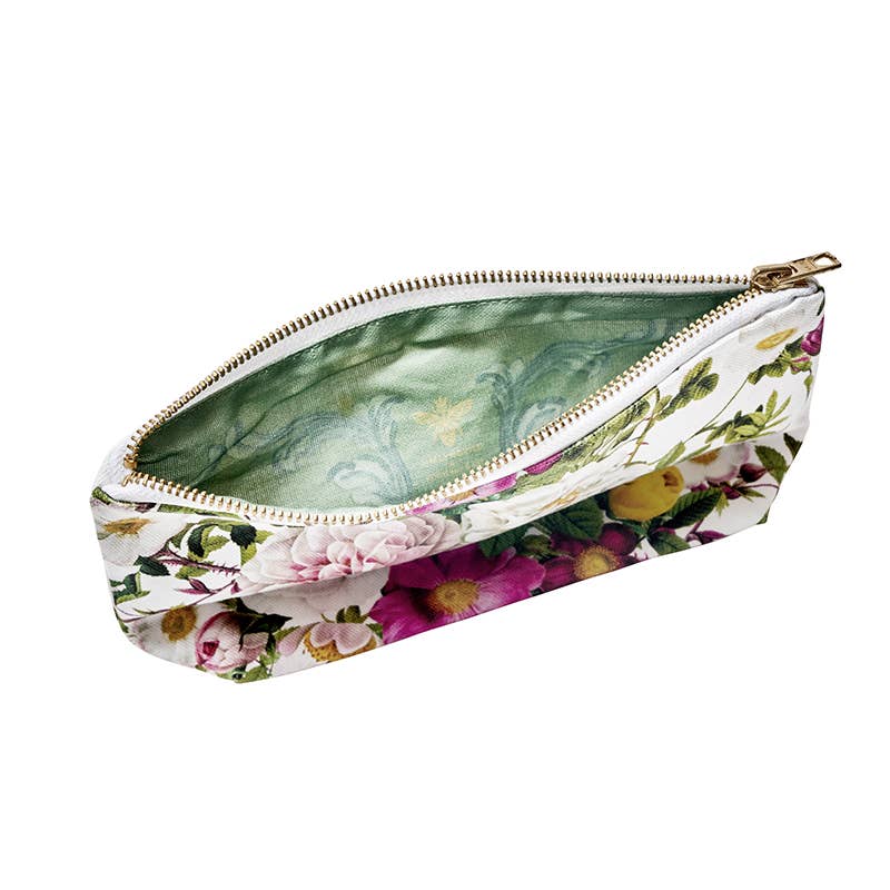 Koustrupco - Rose Flower Garden Organic cosmetic bag - Flat