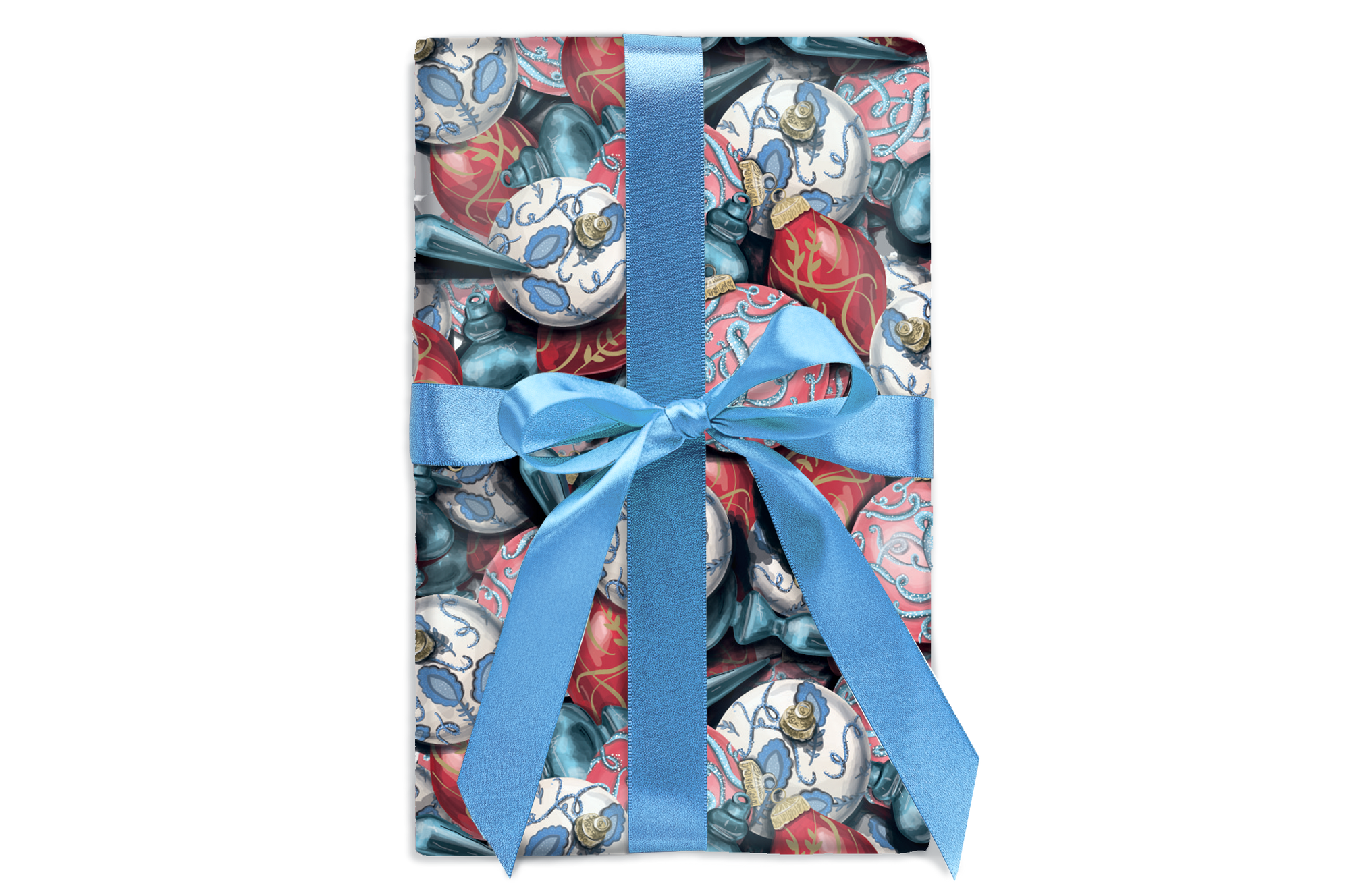 Glass Christmas Ornament Gift Wrap Roll