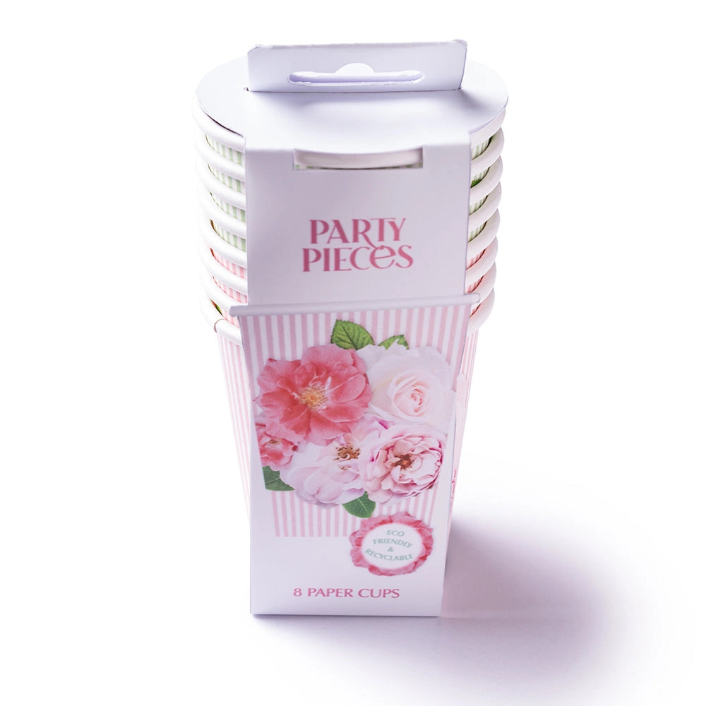 A Very English Rose Paper Party Cups | Putti Party Supplies Canada