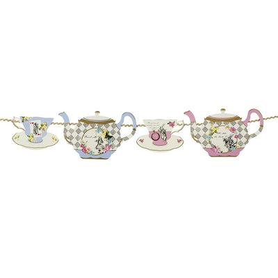 Truly Alice Teapot Bunting -  Party Supplies - Talking Tables - Putti Fine Furnishings Toronto Canada - 3