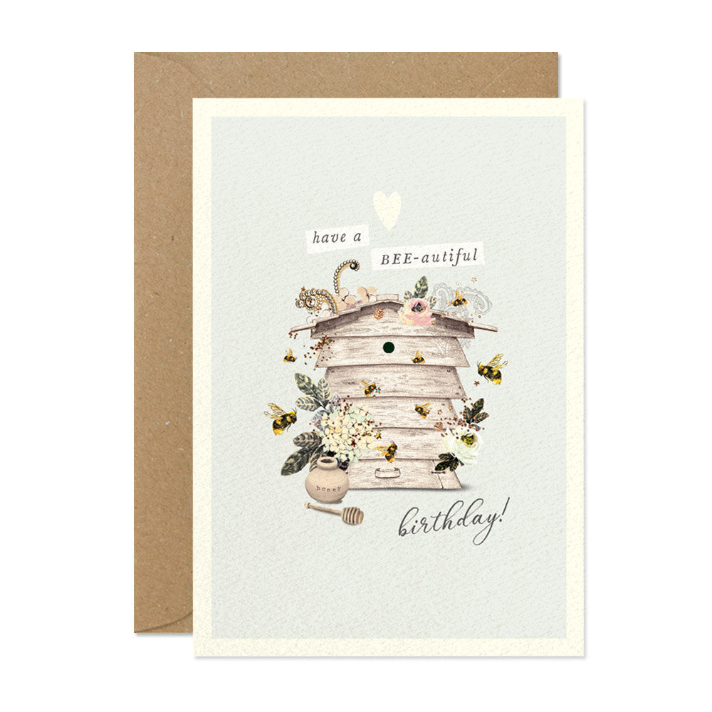 Have a Bee-utiful Birthay" Bee Hive Greeting Card | Putti Celebrations