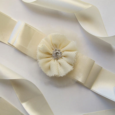 Miss Rose Sister Violet Satin Waist Sash, MRSV-Miss Rose Sister Violet, Putti Fine Furnishings