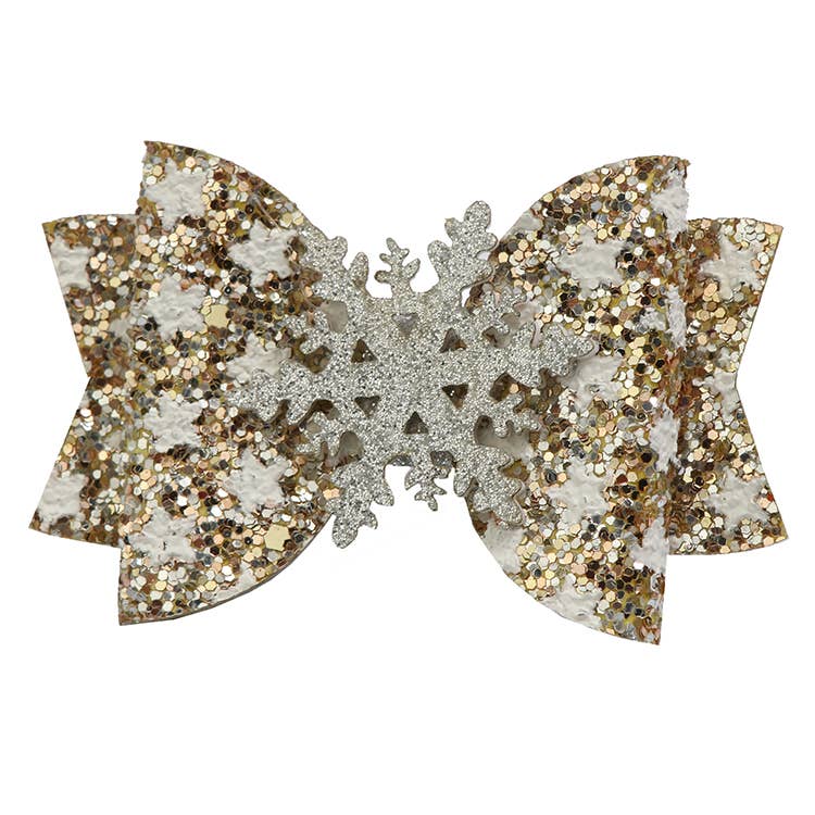 Snowflake Bow Silver and Gold | Le Petite Putti