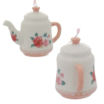 Kurt Adler Boho Ceramic Teapot Ornament