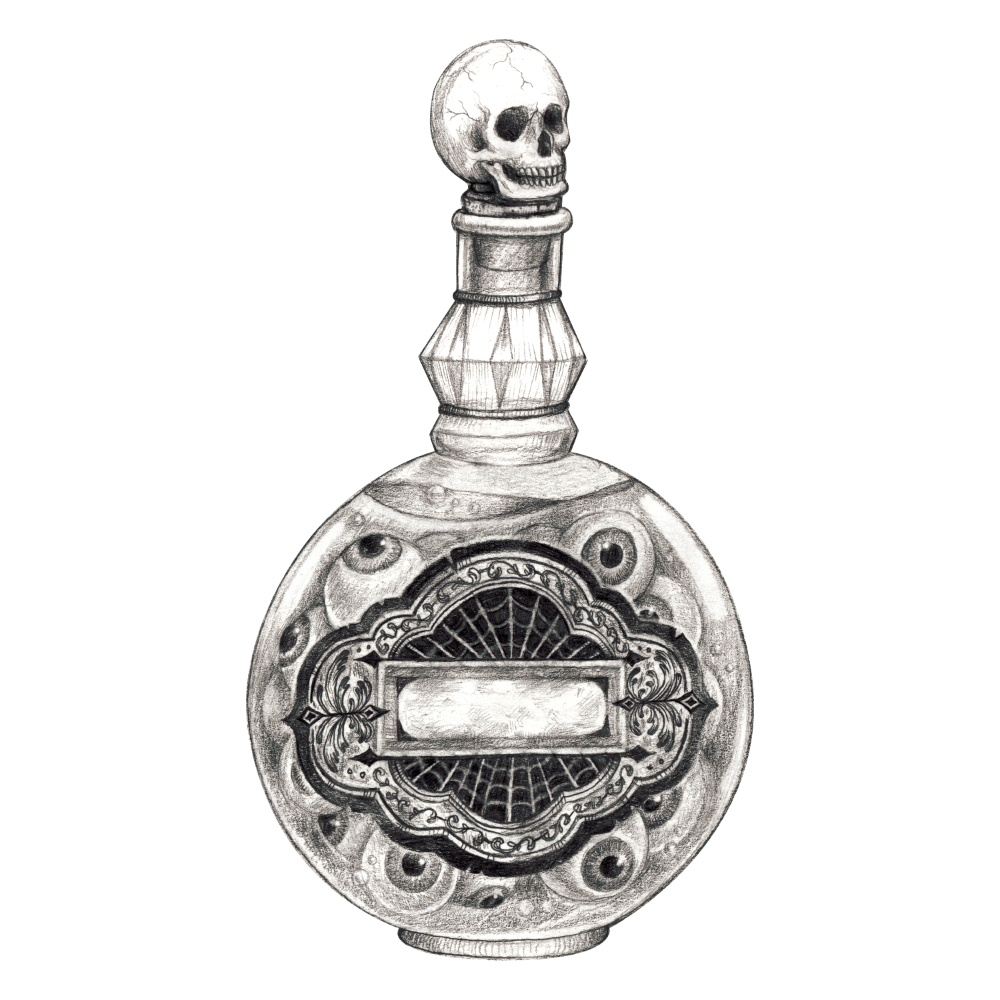 Hester & Cook Poison Bottle Table Accent