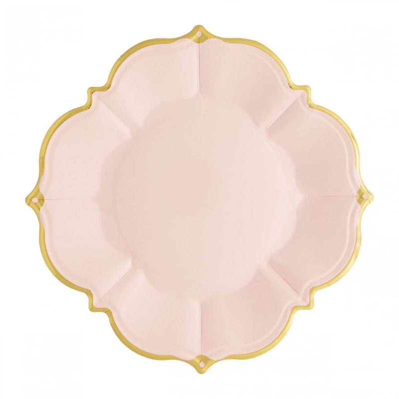 Blush Paper Plates - Lunch