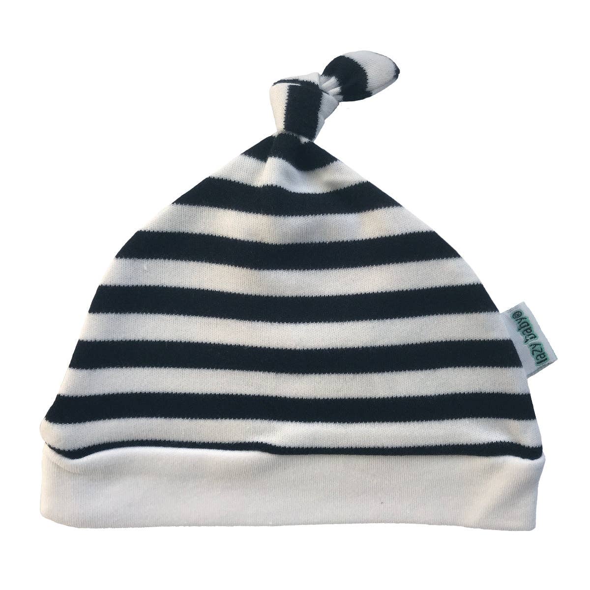 Baby Hat Black & White Stripe